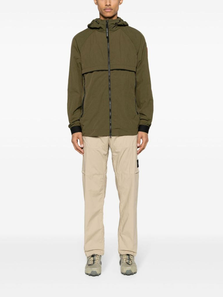 Green Faber Hooded Windbreaker