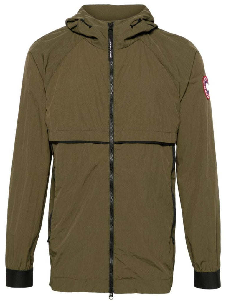 Green Faber Hooded Windbreaker