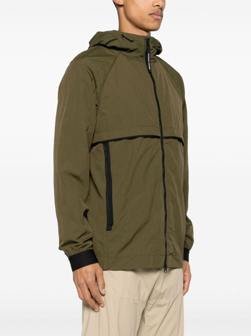 Green Faber Hooded Windbreaker