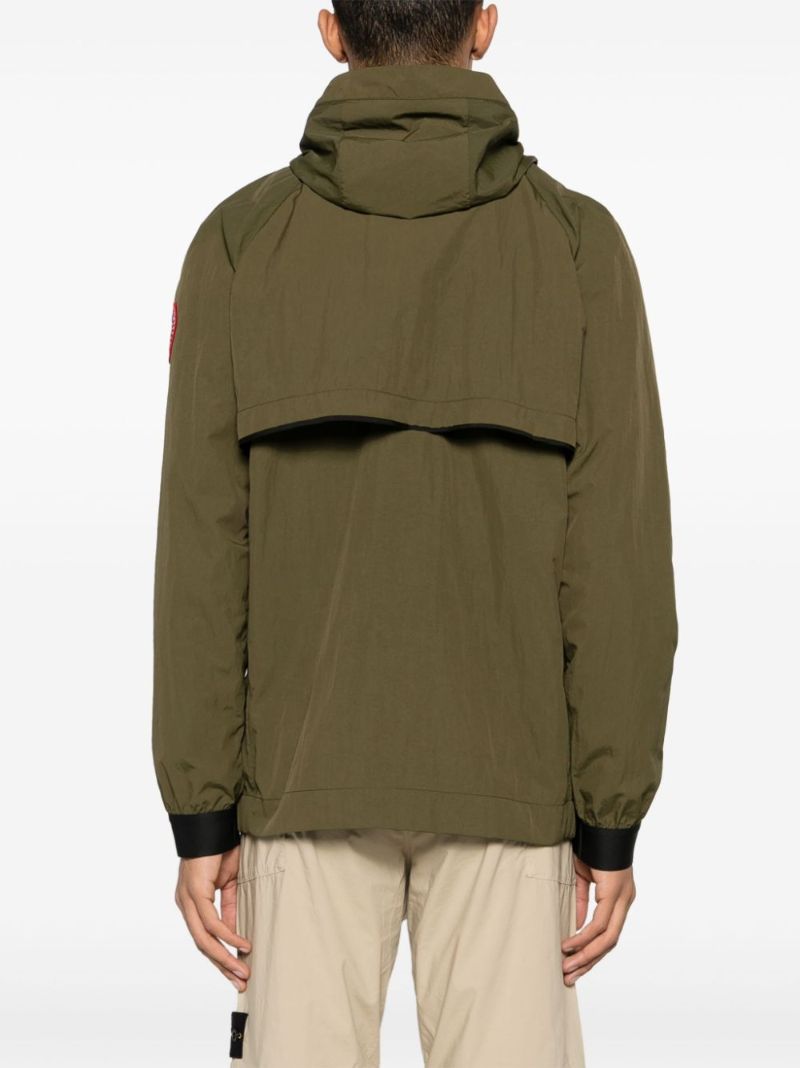 Green Faber Hooded Windbreaker