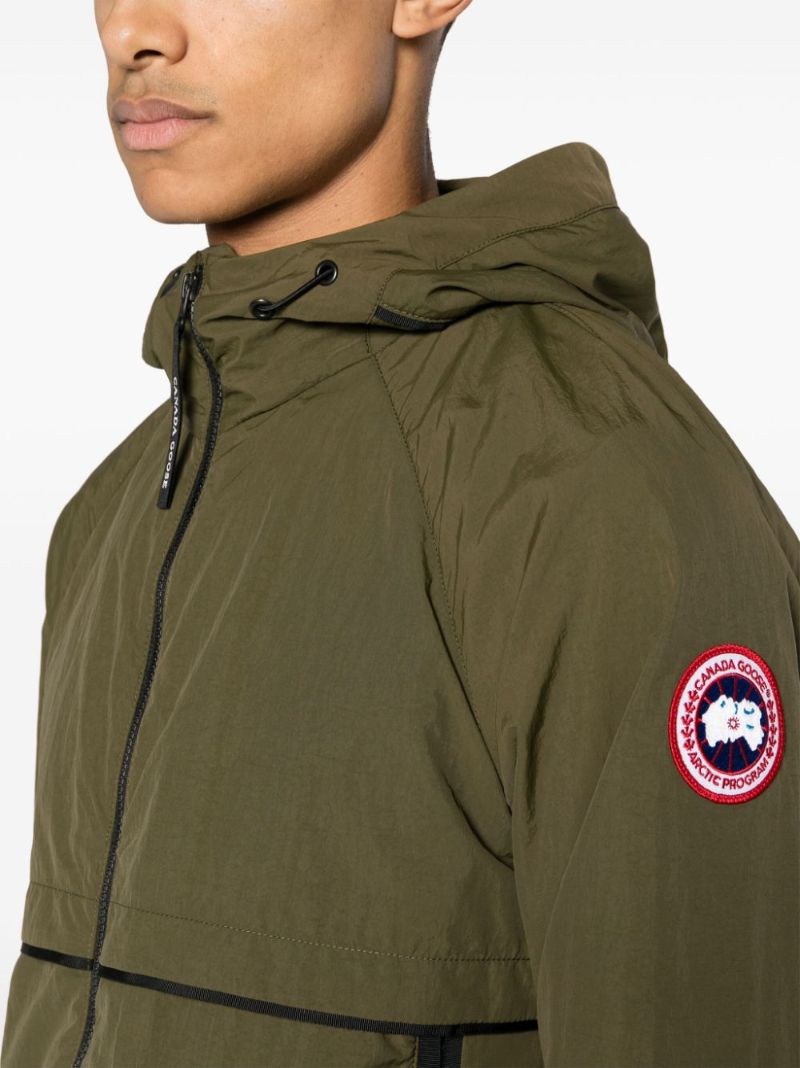 Green Faber Hooded Windbreaker