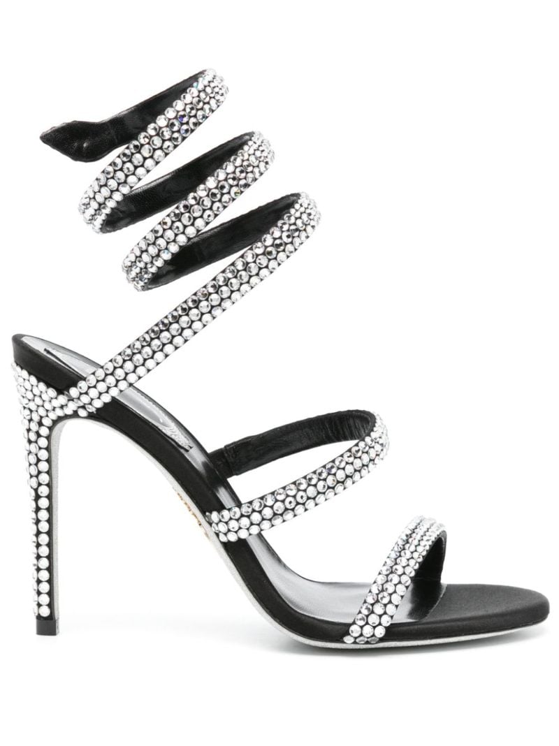 Black Cleo 105 Crystal-embellished Sandals