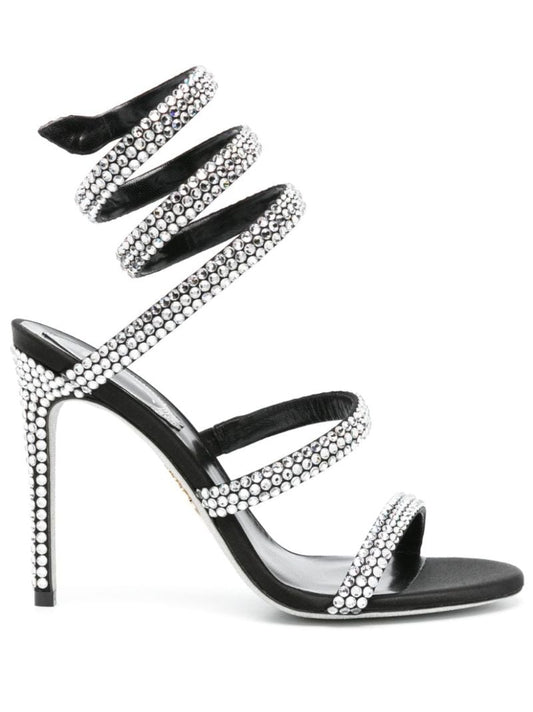Black Cleo 105 Crystal-embellished Sandals