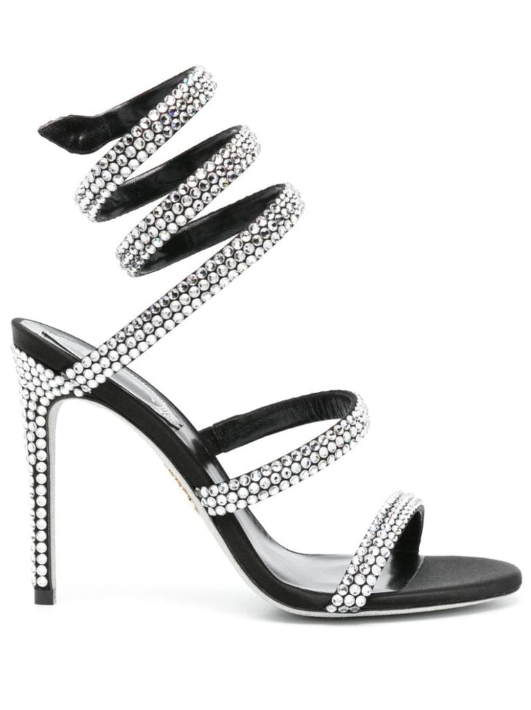 Black Cleo 105 Crystal-embellished Sandals