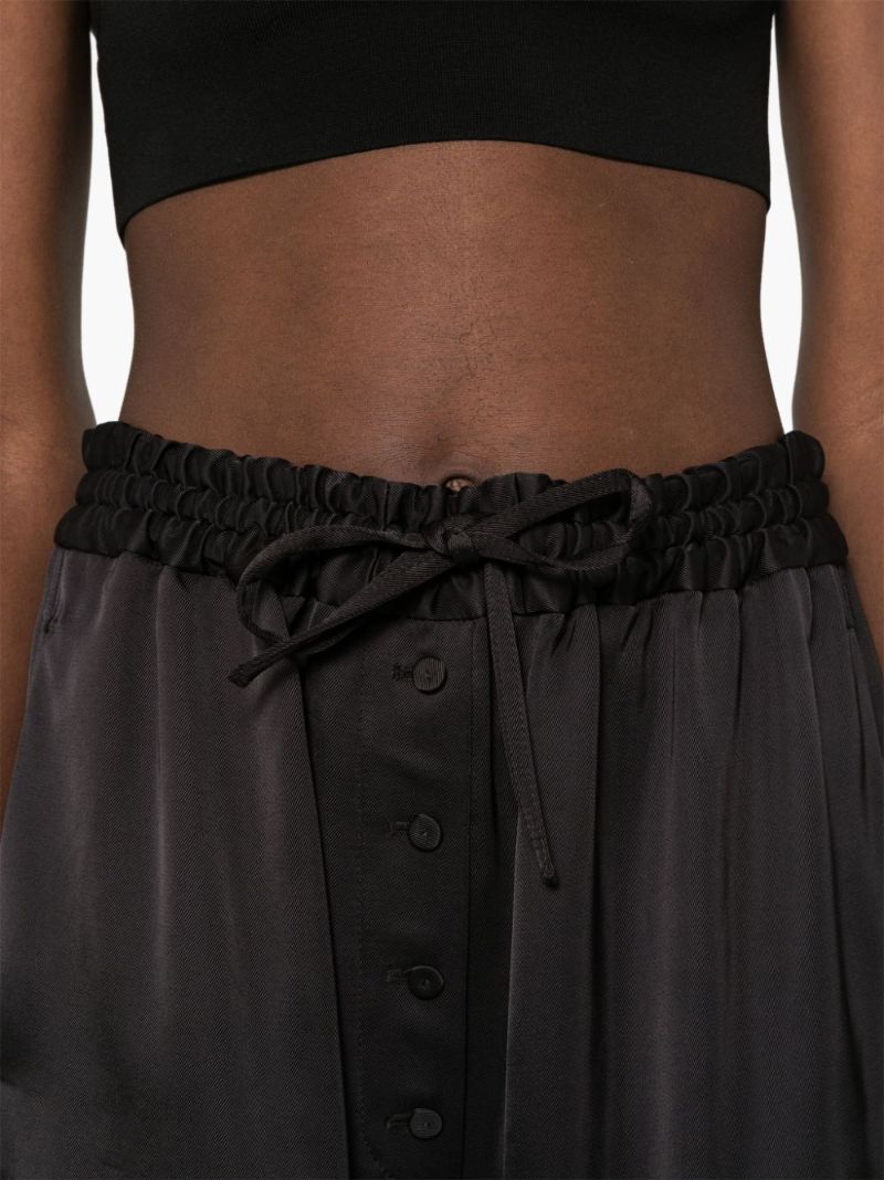 Black Satin Bermuda Shorts