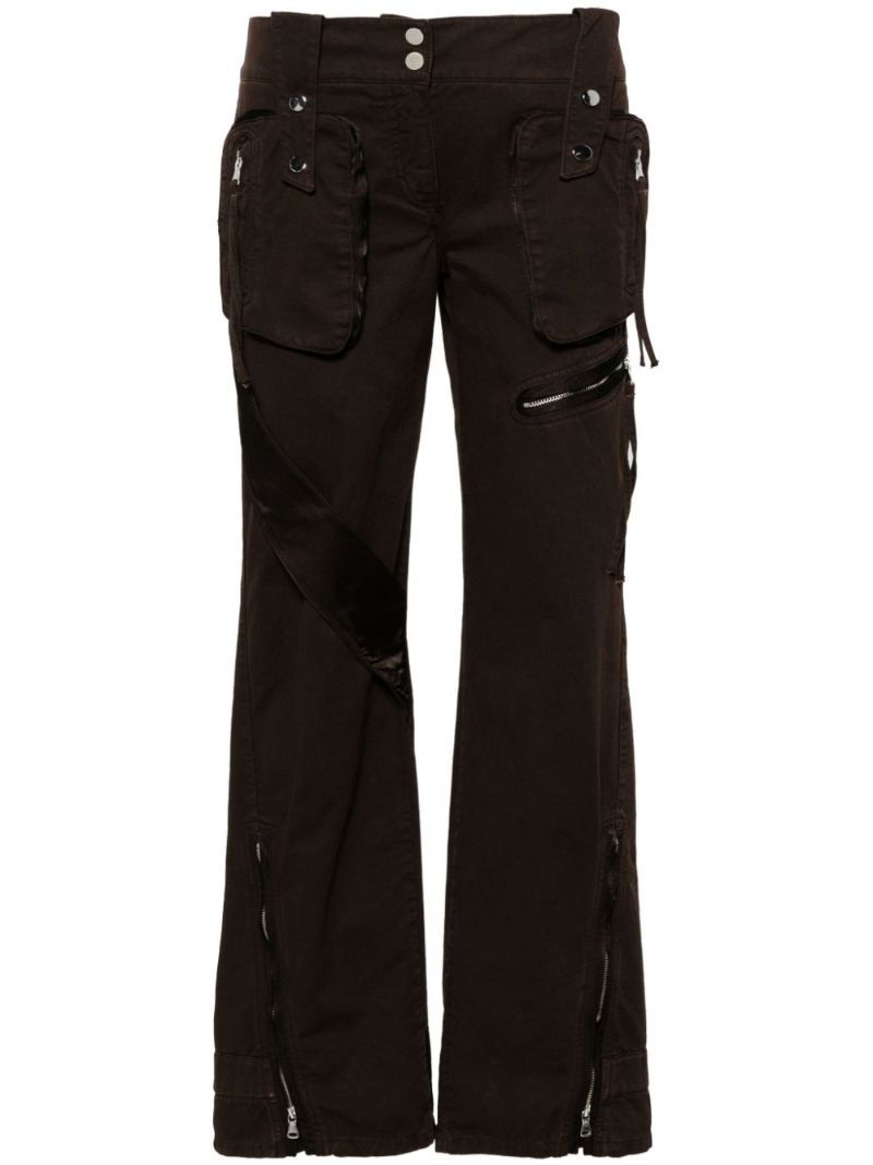 Brown Low-rise Cargo Trousers