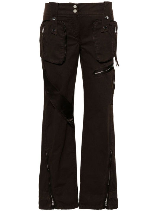Brown Low-rise Cargo Trousers