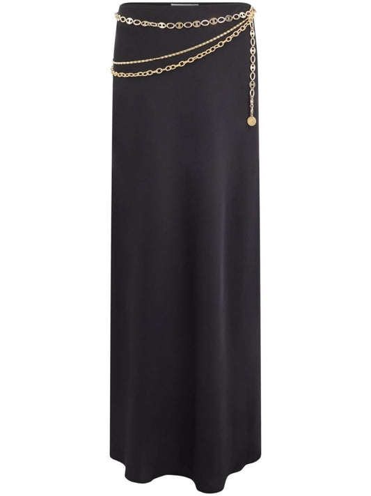 Black Chain-link Maxi Skirt
