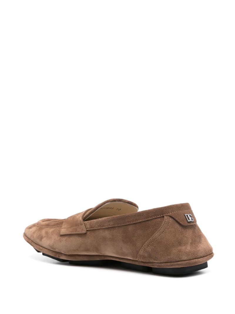Brown Suede Penny Loafers