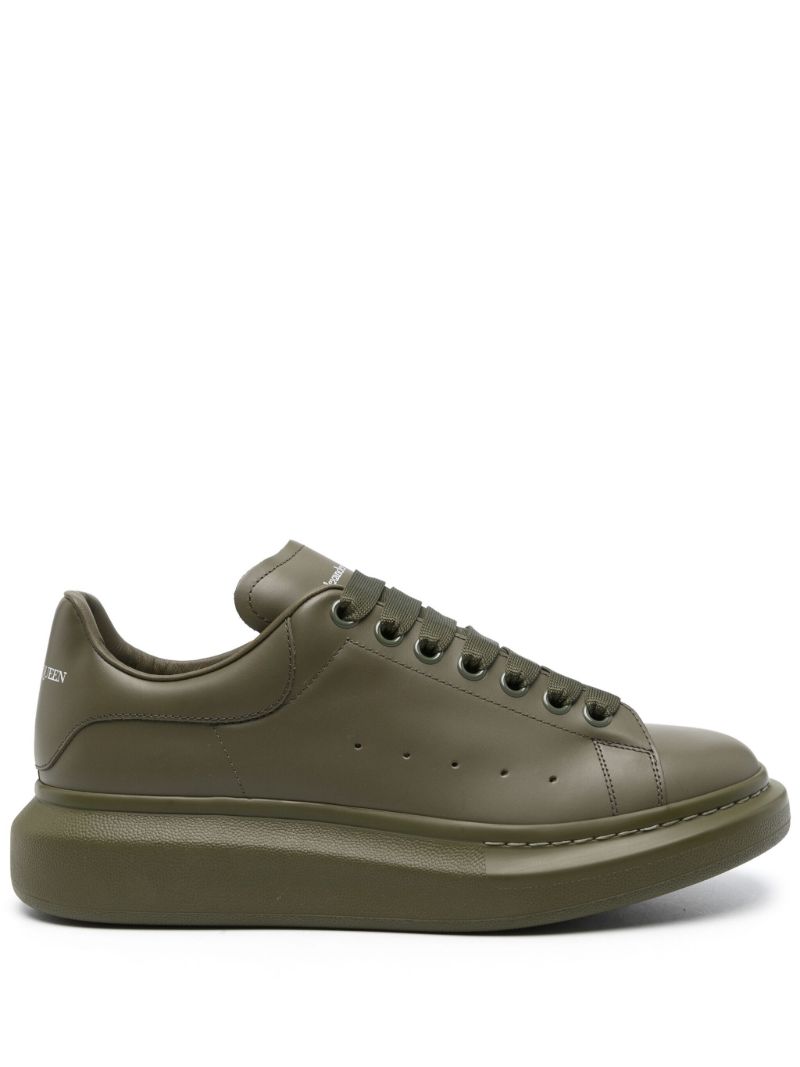Green Oversized Leather Sneakers