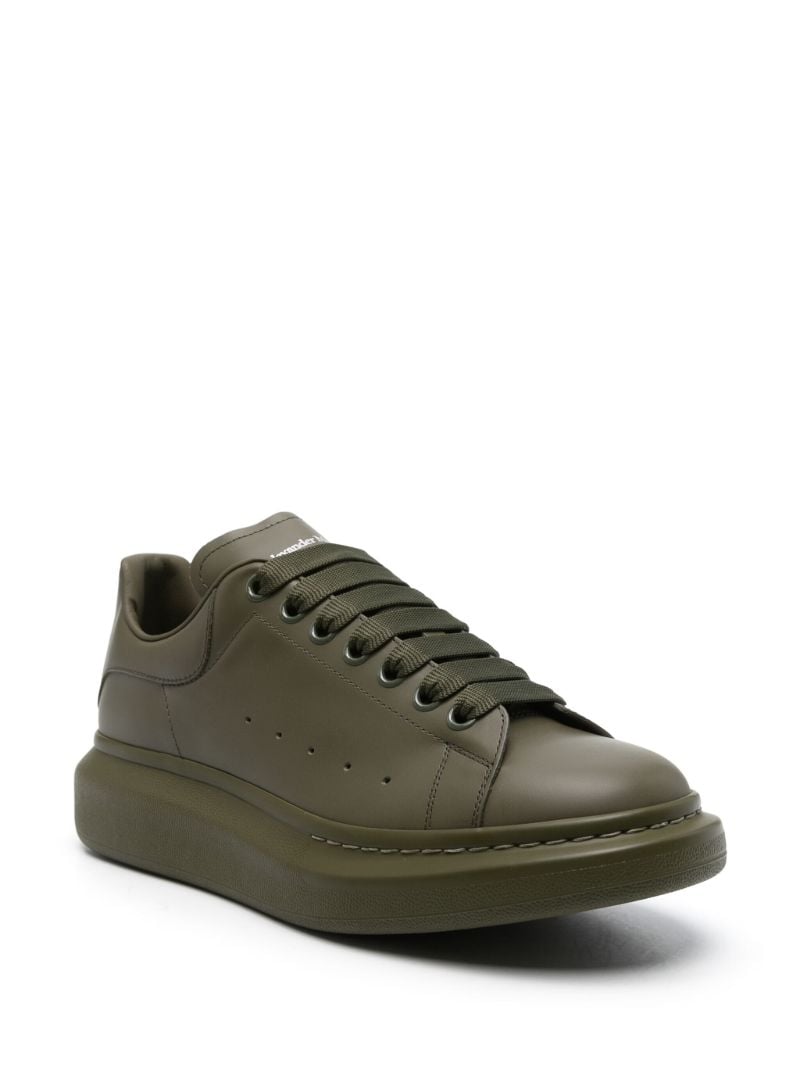 Green Oversized Leather Sneakers