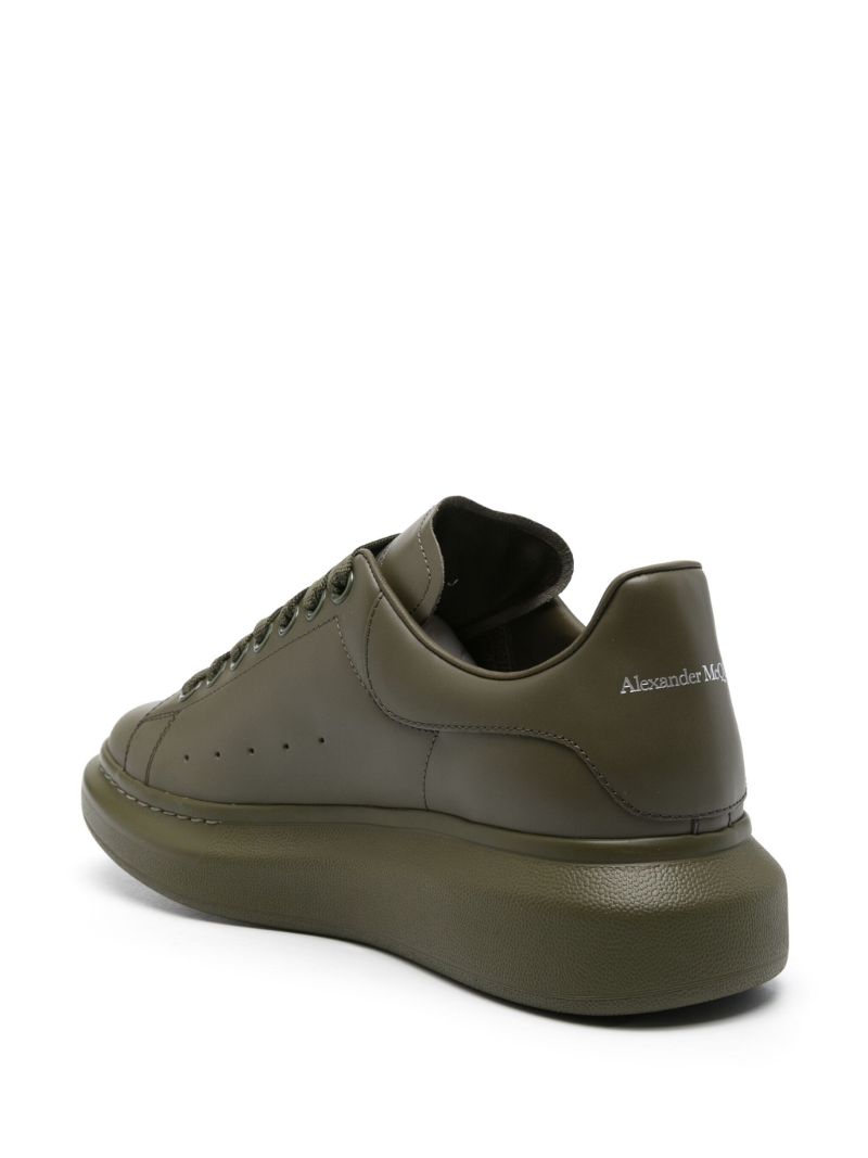 Green Oversized Leather Sneakers