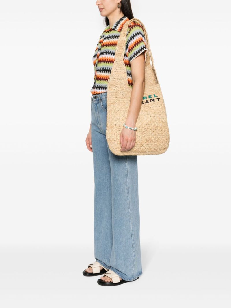 Neutral Praia Raffia Tote Bag