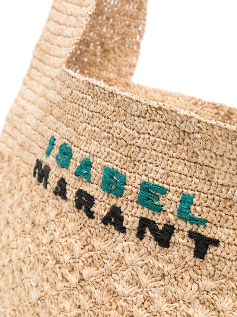Neutral Praia Raffia Tote Bag