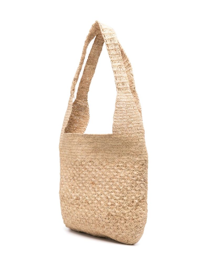 Neutral Praia Raffia Tote Bag