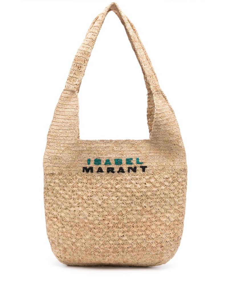 Neutral Praia Raffia Tote Bag