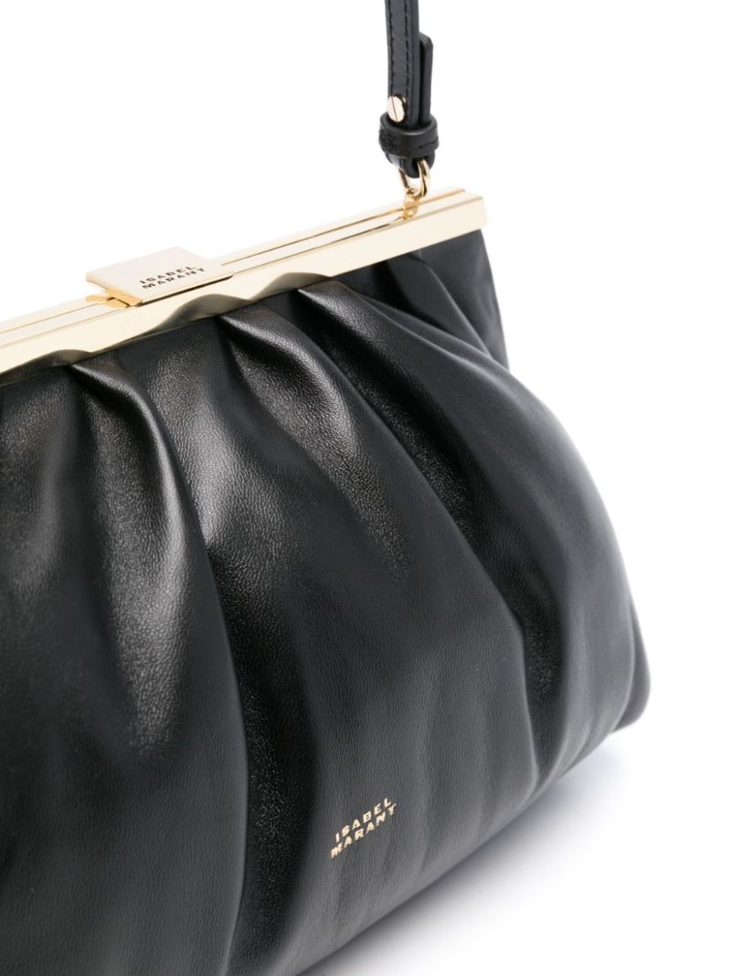 Black Leyden Leather Shoulder Bag