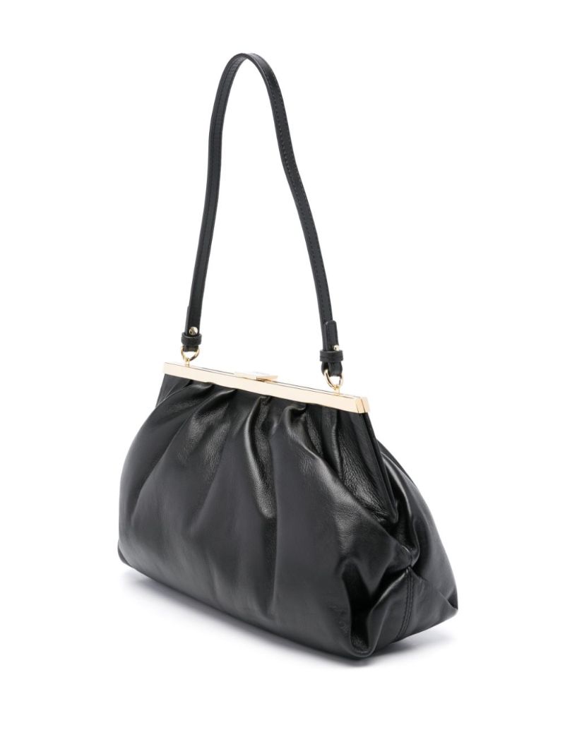 Black Leyden Leather Shoulder Bag