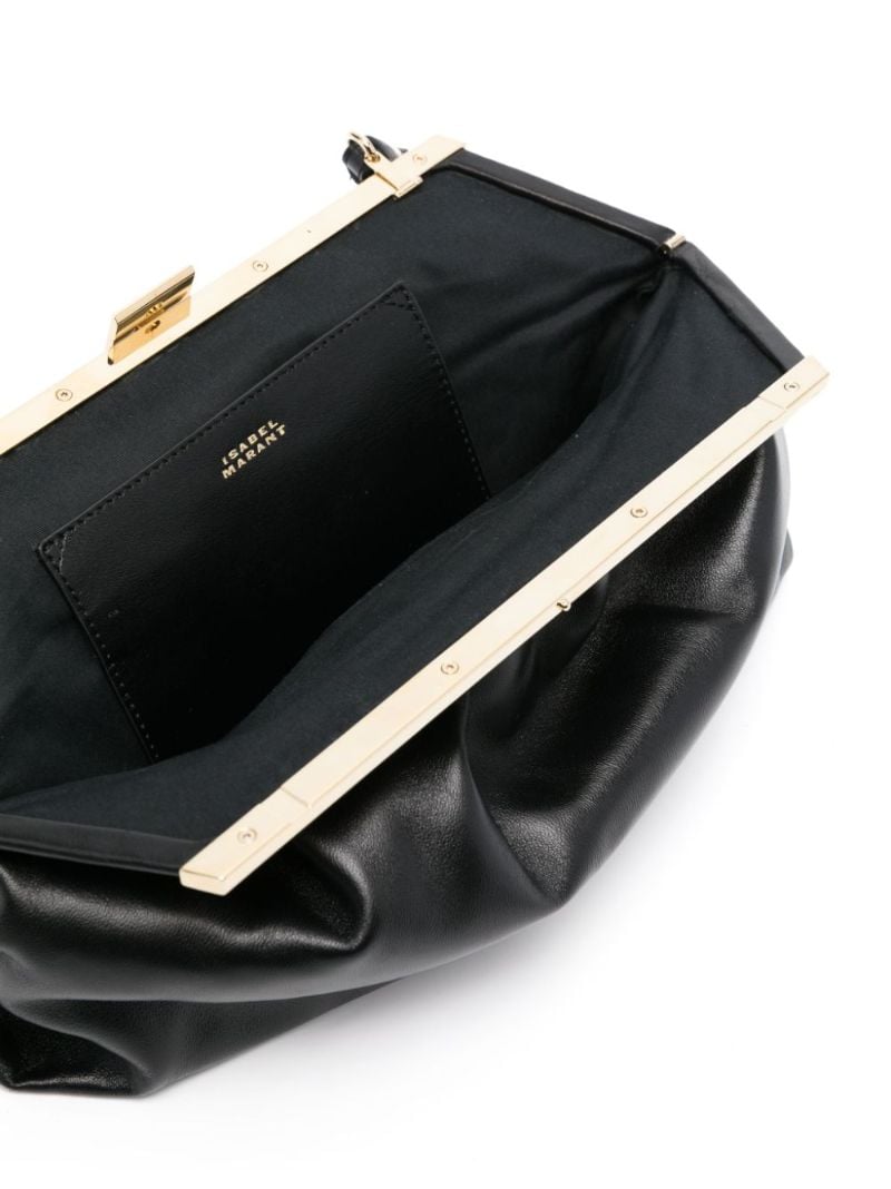 Black Leyden Leather Shoulder Bag