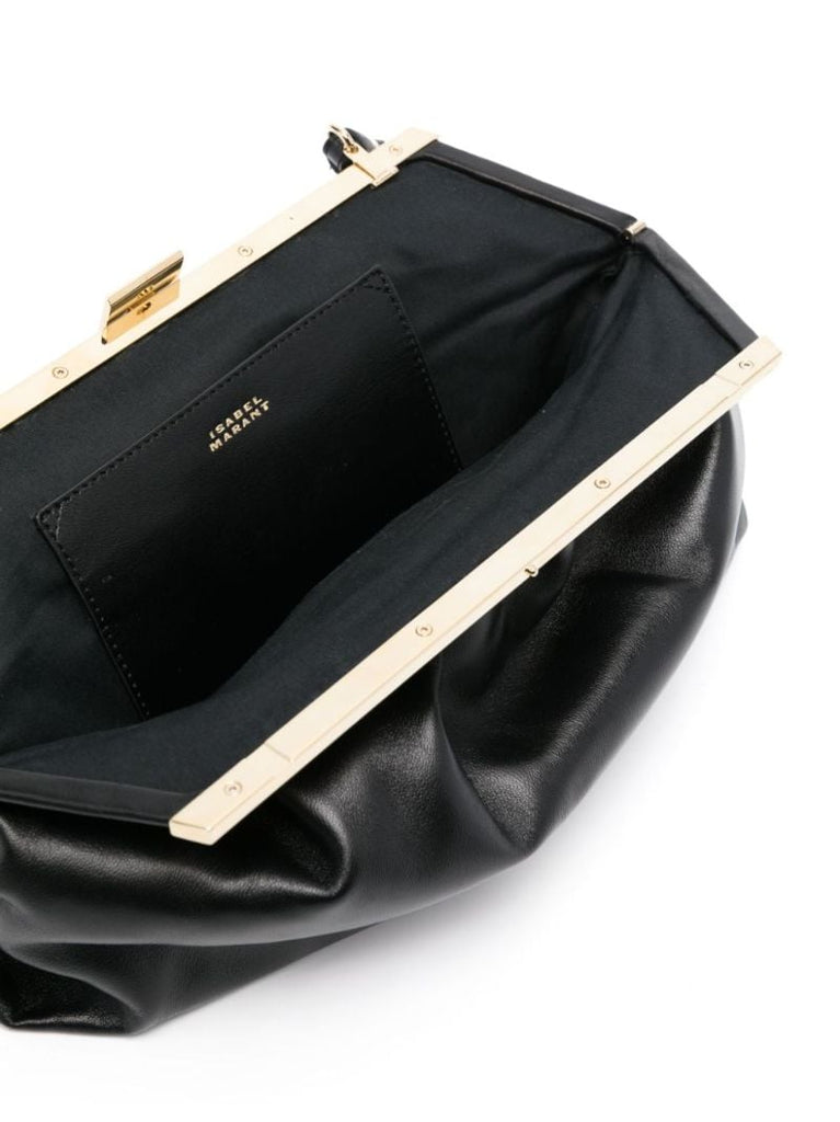 Black Leyden Leather Shoulder Bag