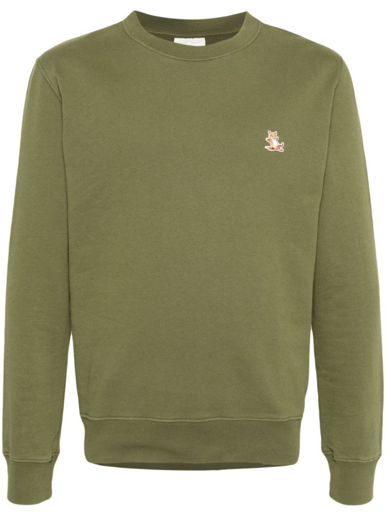 Green Chillax Fox Cotton Sweatshirt