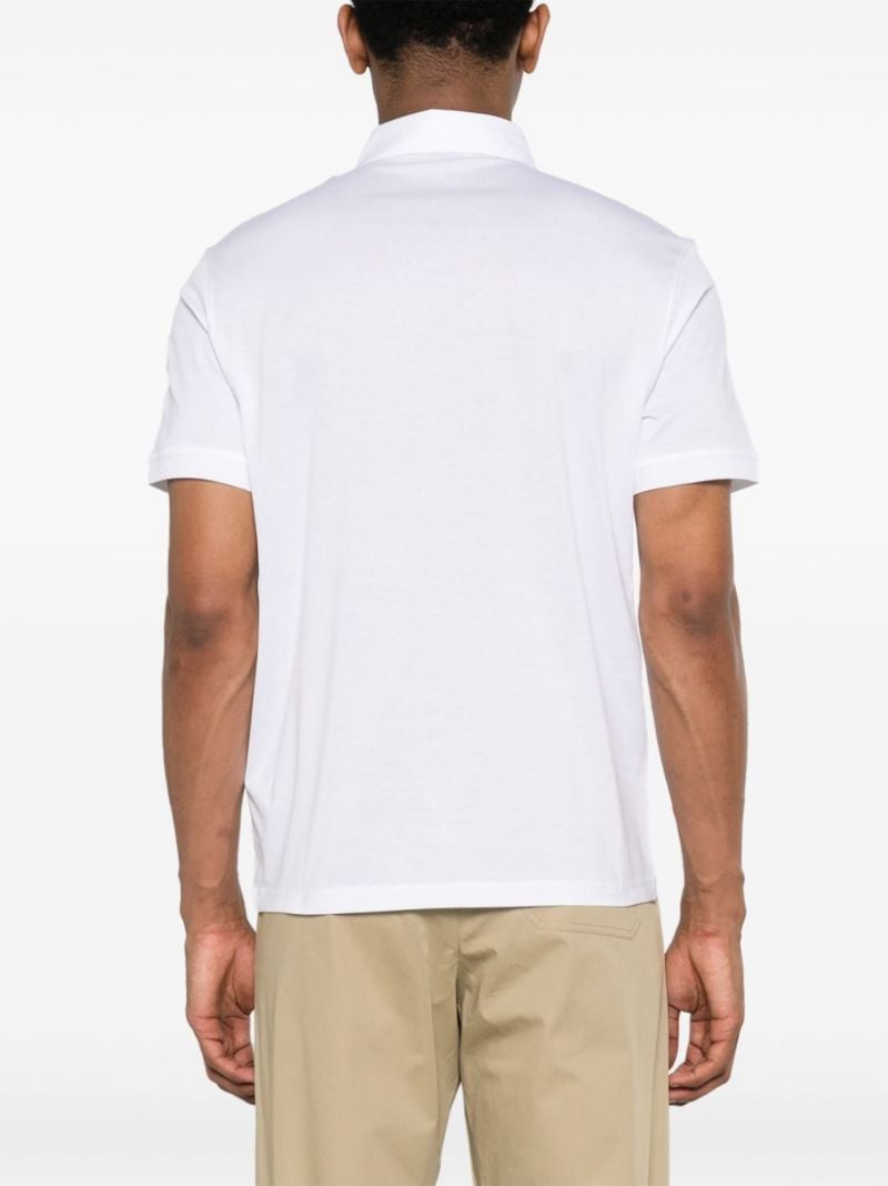 White Cotton Polo Shirt