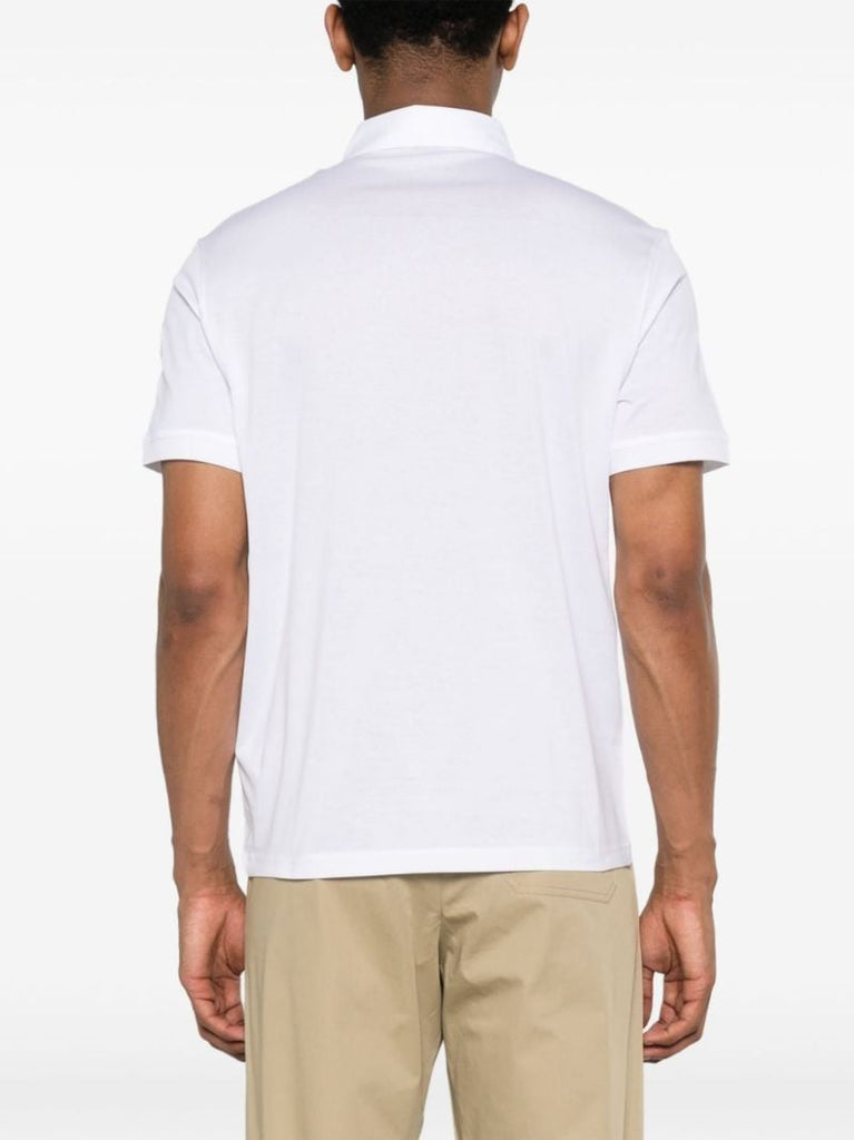White Cotton Polo Shirt