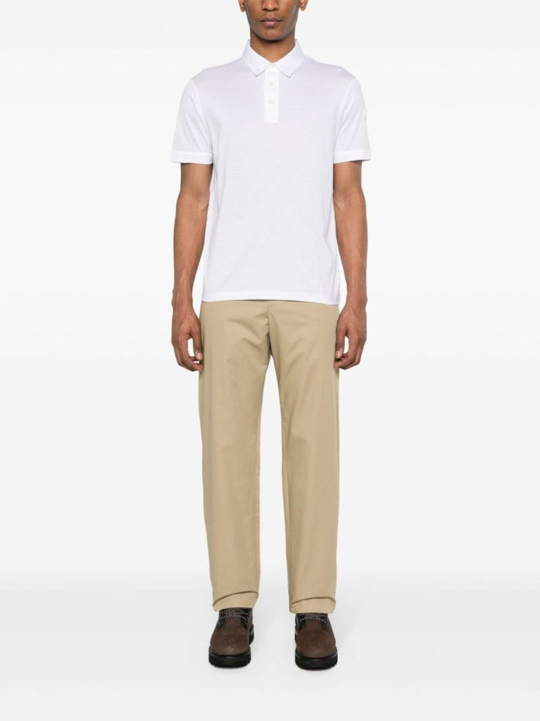 White Cotton Polo Shirt