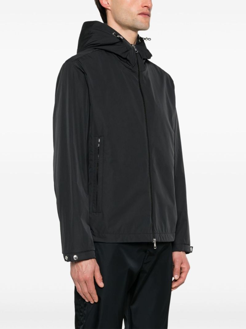 Black Traversier Hooded Windbreaker