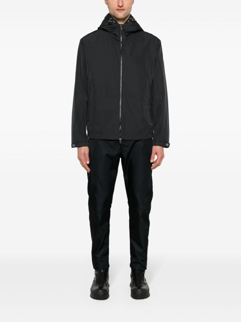 Black Traversier Hooded Windbreaker