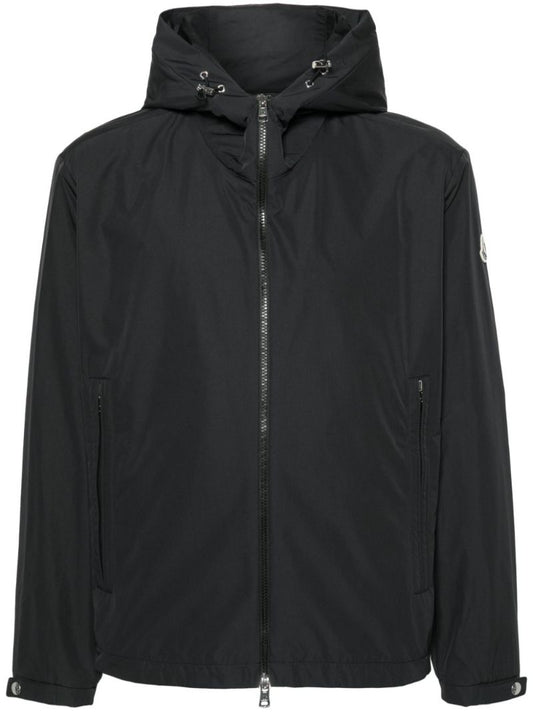 Black Traversier Hooded Windbreaker