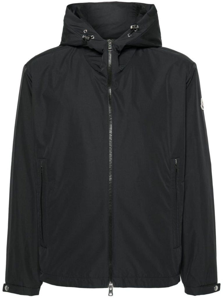 Black Traversier Hooded Windbreaker