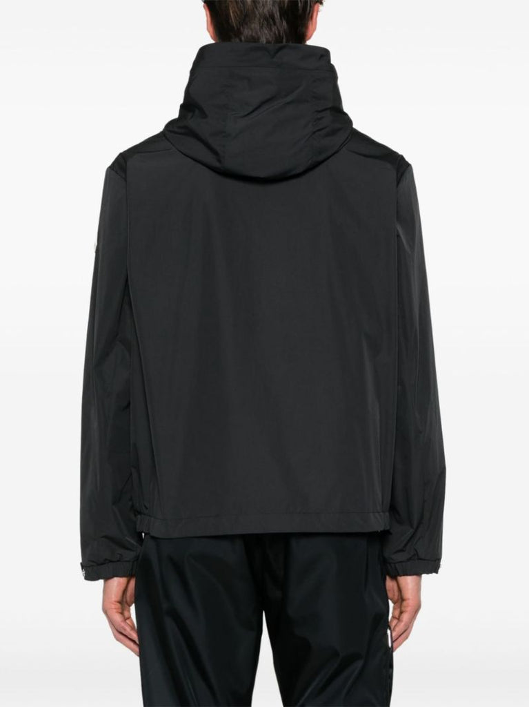 Black Traversier Hooded Windbreaker