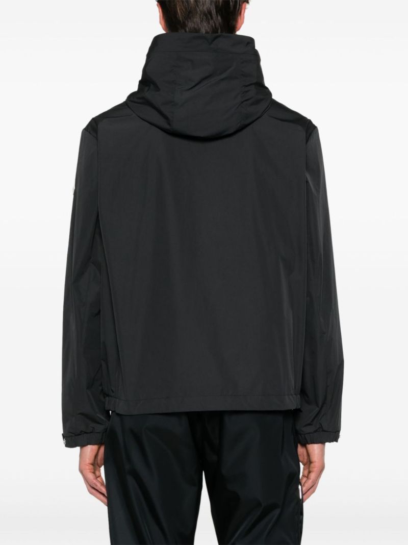 Black Traversier Hooded Windbreaker