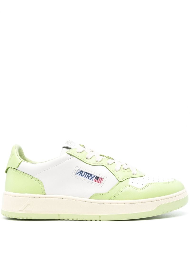 White Medalist Leather Sneakers