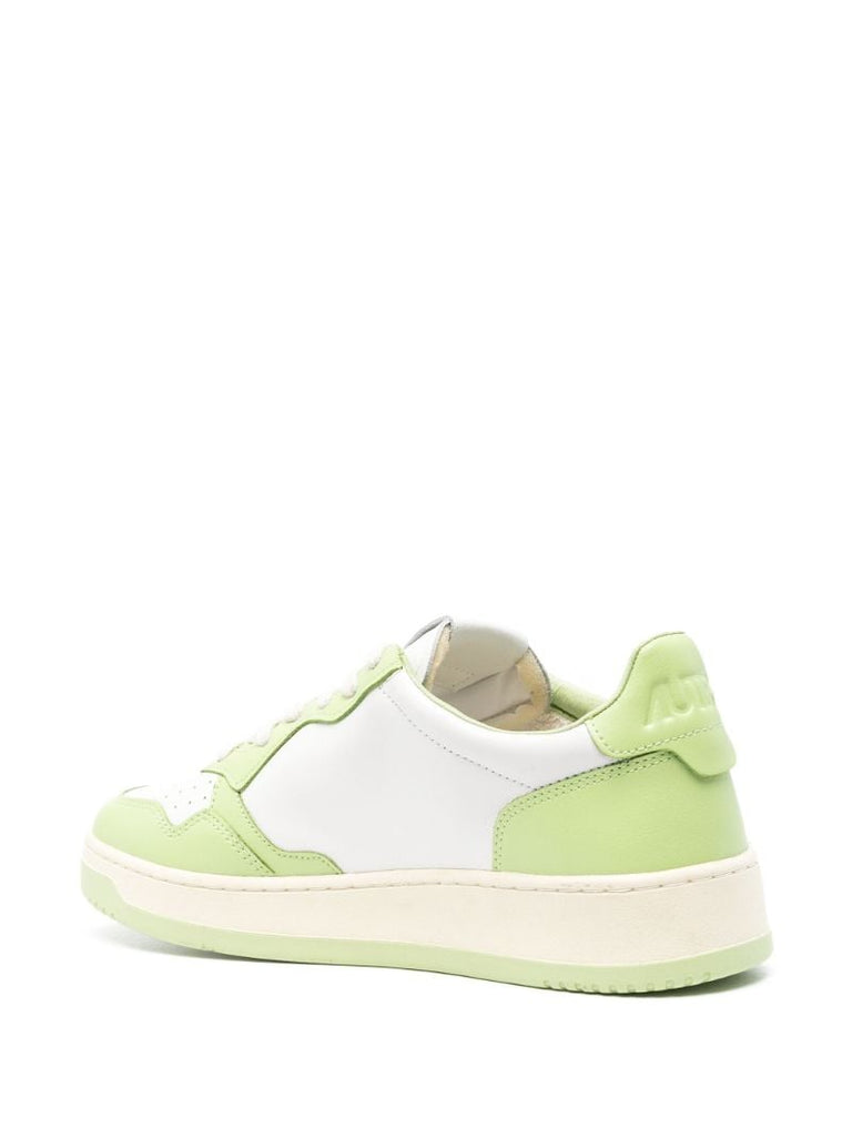 White Medalist Leather Sneakers