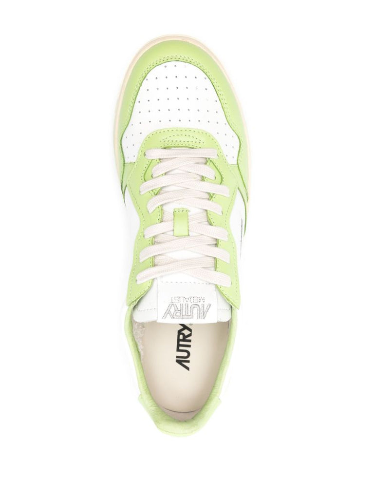 White Medalist Leather Sneakers