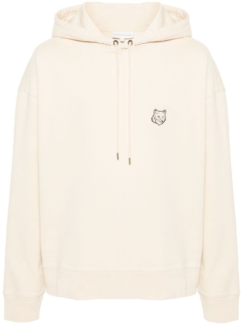 Neutral Bold Fox Head Cotton Hoodie