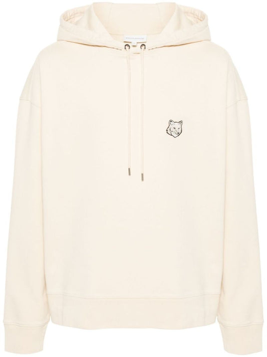 Neutral Bold Fox Head Cotton Hoodie