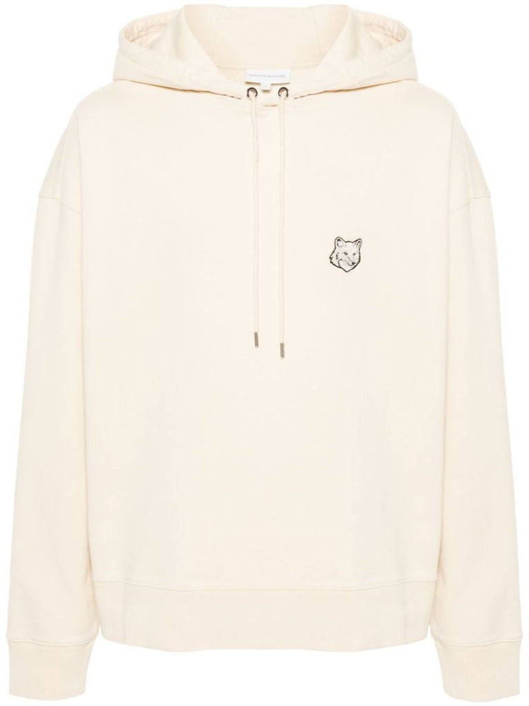 Neutral Bold Fox Head Cotton Hoodie