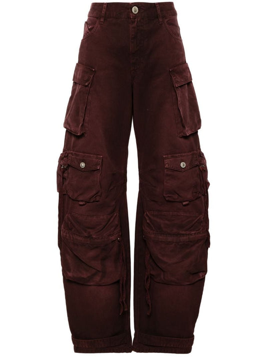 Red High-rise Cargo Jeans