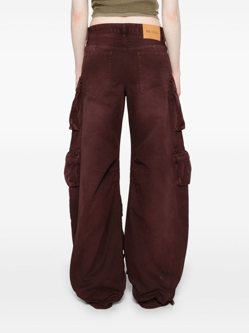 Red High-rise Cargo Jeans