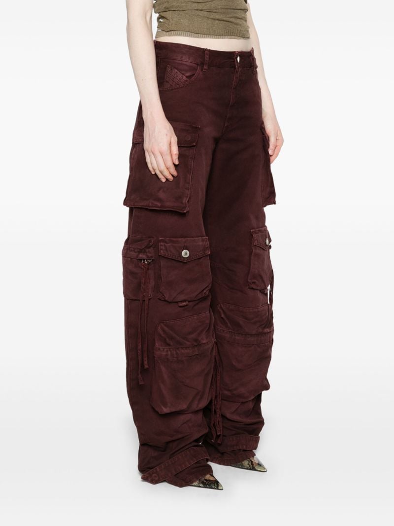 Red High-rise Cargo Jeans