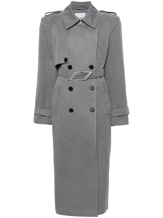 Grey Double-breasted Trenchcoat