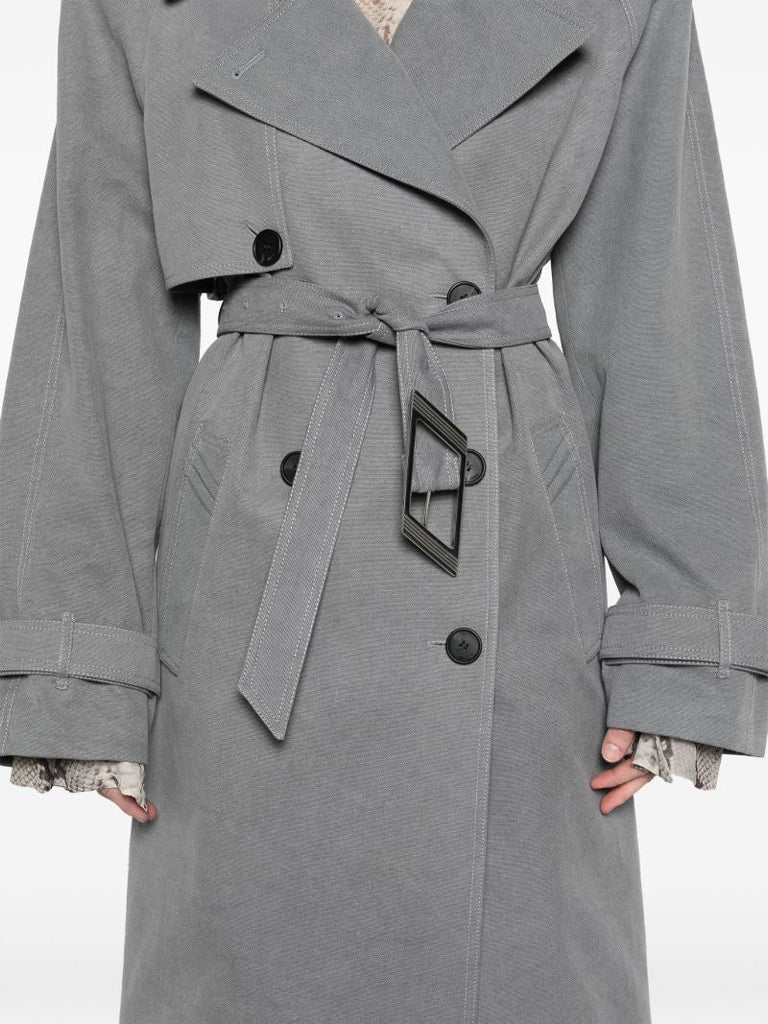 Grey Double-breasted Trenchcoat