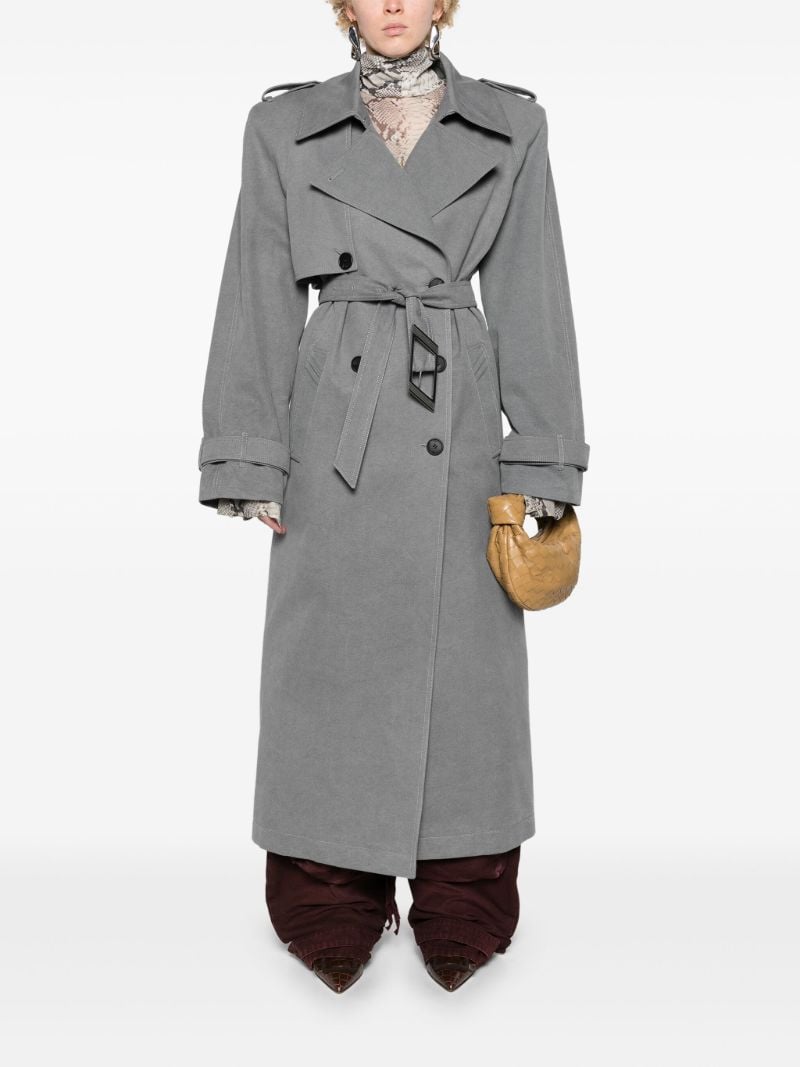 Grey Double-breasted Trenchcoat