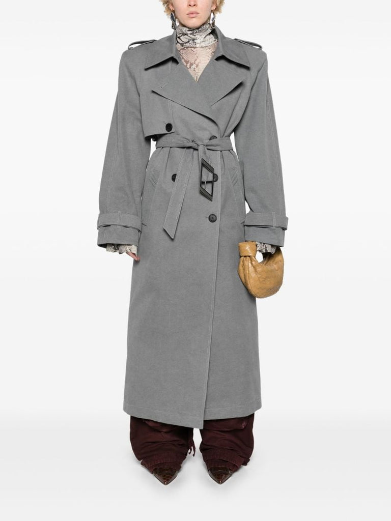 Grey Double-breasted Trenchcoat
