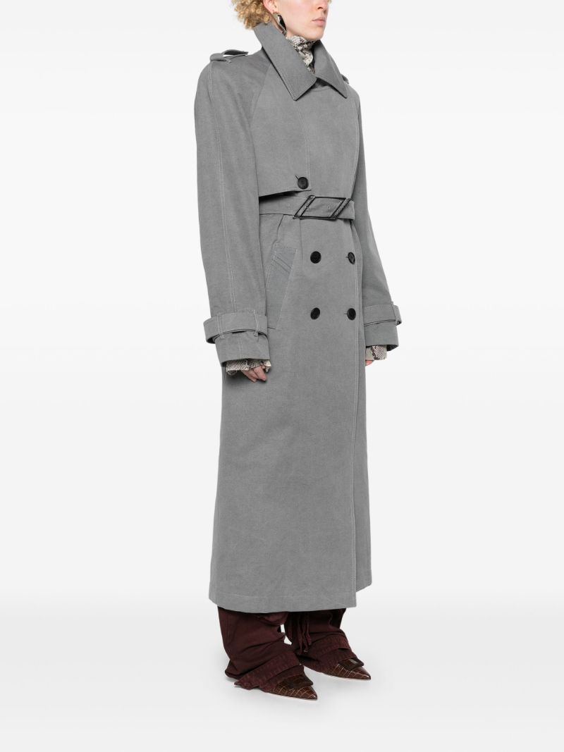 Grey Double-breasted Trenchcoat
