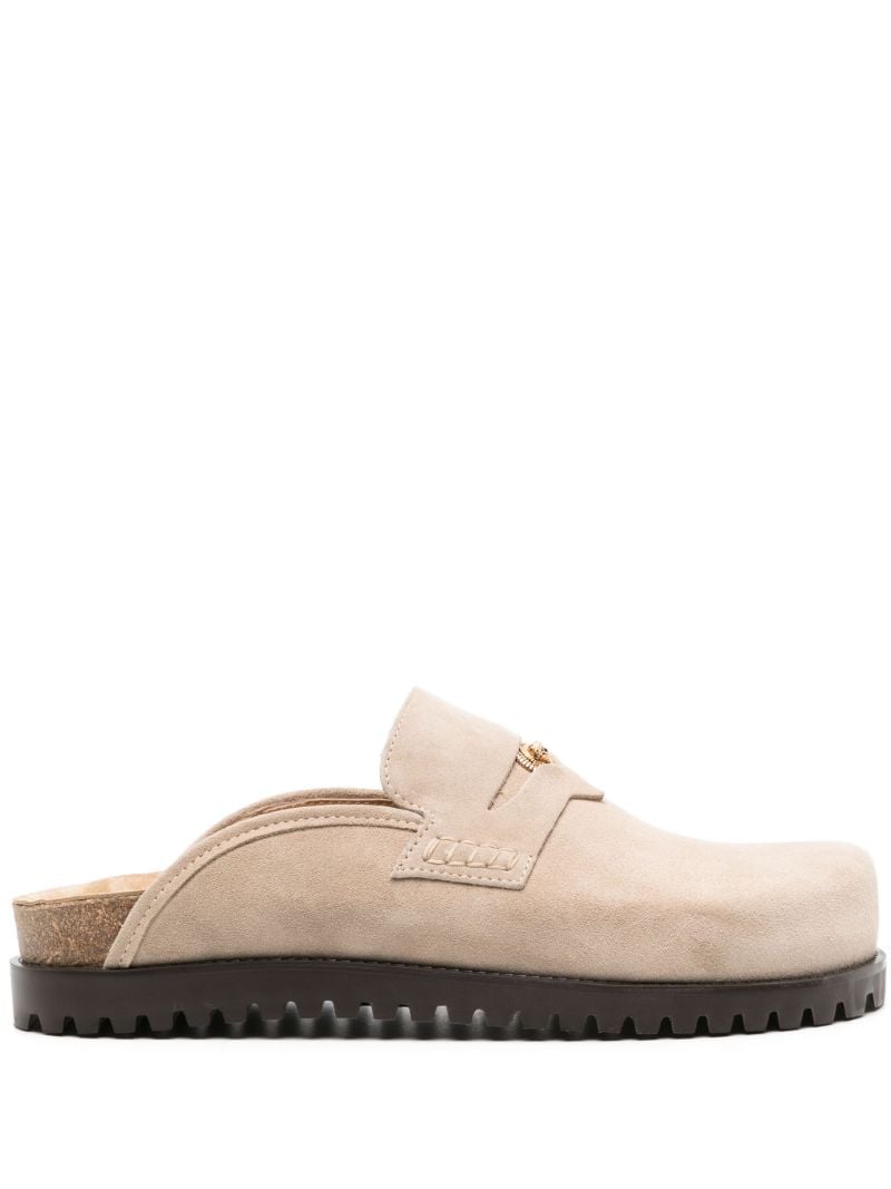 Neutral Medusa Suede Mules