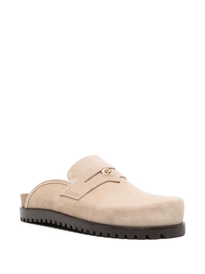 Neutral Medusa Suede Mules